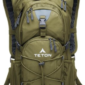 Teton Oasis/Trailrunner Hydration Backpack – Lightweight Water Pack with 2L/3L Bladder for Hiking, Running, Cycling, Biking 18L/22L Sizes – Sewn-in Rain Cover – Fits Men and Women