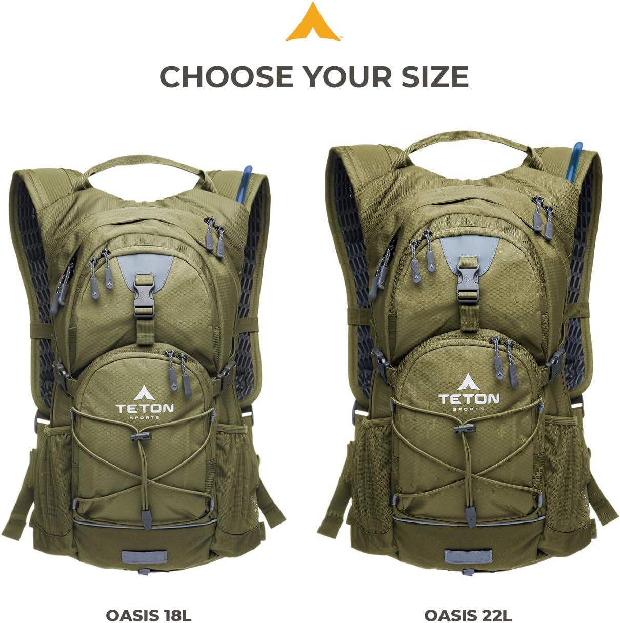 Teton Oasis/Trailrunner Hydration Backpack – Lightweight Water Pack with 2L/3L Bladder for Hiking, Running, Cycling, Biking 18L/22L Sizes – Sewn-in Rain Cover – Fits Men and Women - Image 6