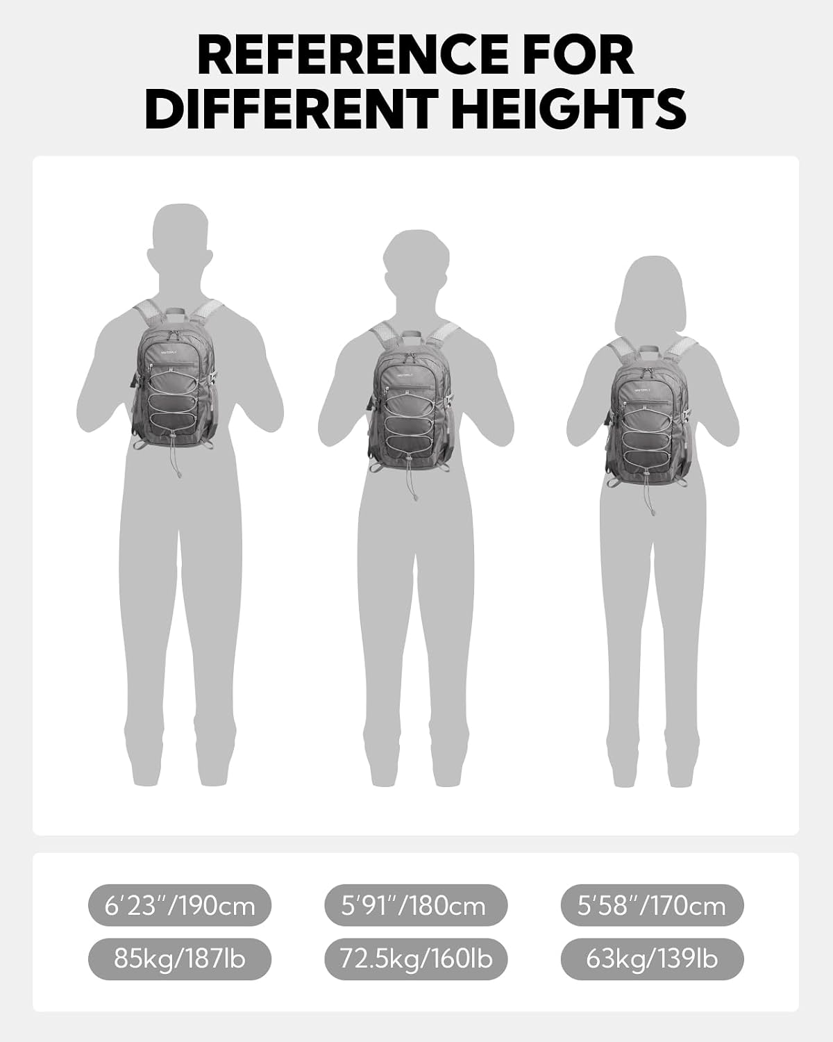 WATERFLY Small Lightweight Packable Backpack: 15L Mini Ultra Light Foldable Travel Daypack with Breathable Shoulder Strap Outdoor Hiking Camping Day Pack for Women Men Gray - Image 8